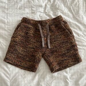 Cozy Brown Knit kids Shorts